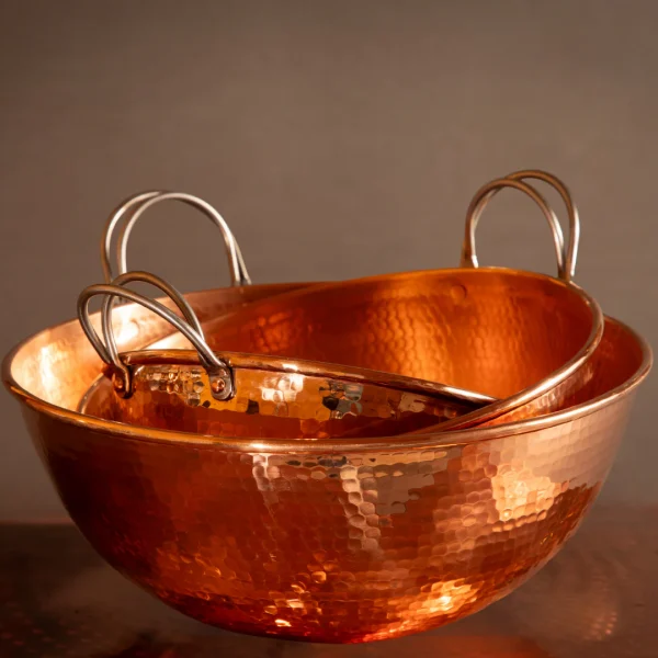 Set of 3 Copper Mixing Bowls