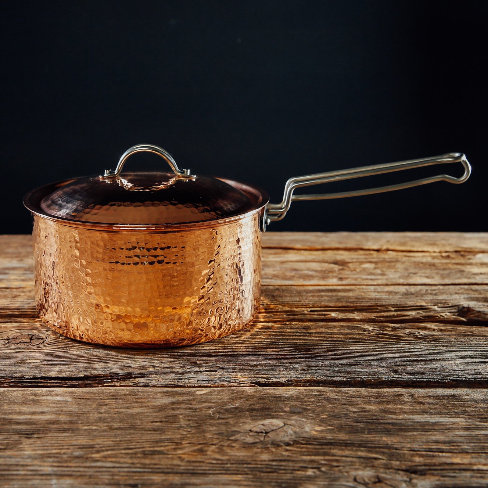 Copper Sauce Pot with Lid. 2.5 quart - Image 5